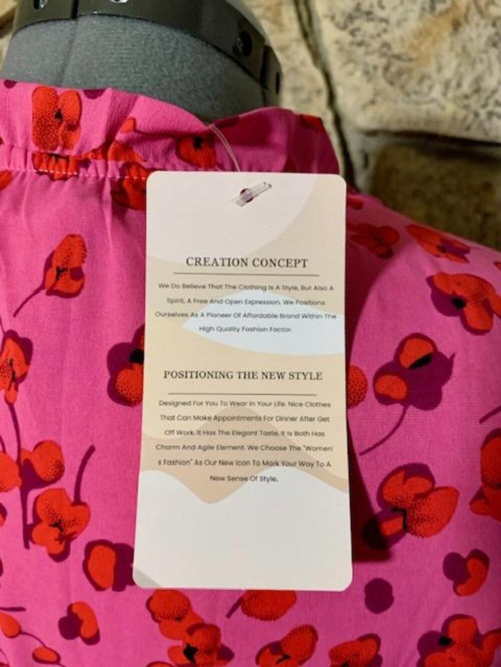 PRETTYGARDEN Fuchsia Floral Smocked Maxi Dress M/L NWT Cottagecore Boho - Picture 6 of 10